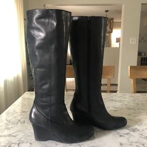 Born Tall Wedge Heel Boots Size 8 US/39 EU